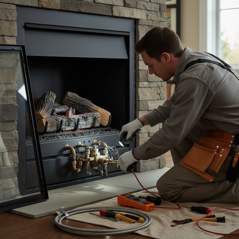 Gas Fireplace Repair detail